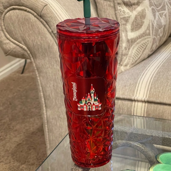Disney Other - Disney Red Tumbler with Straw